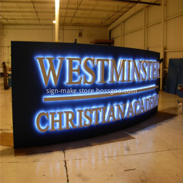 Outdoor Business Signs with Lights Signage Maker